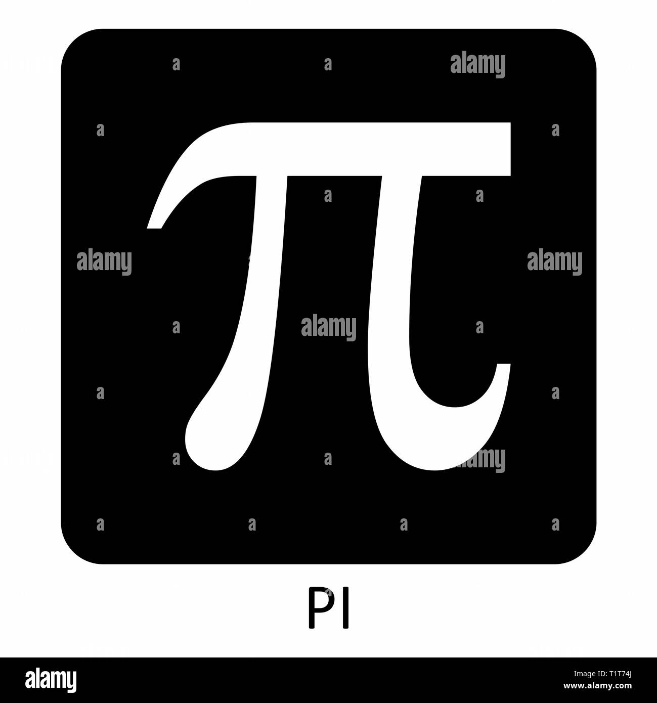 Icône symbole Pi Illustration de Vecteur
