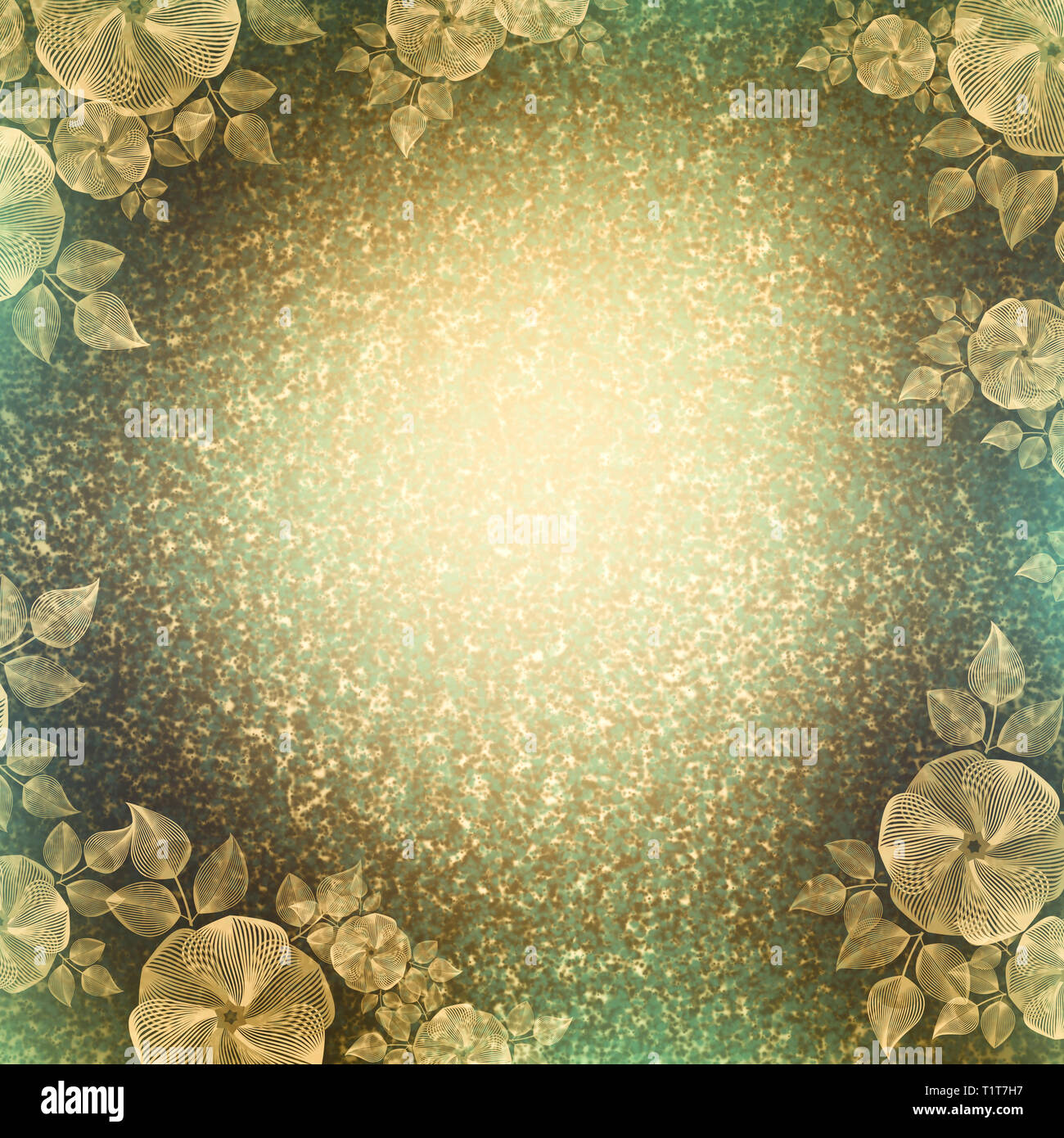 Gratuit Images Papier Peint Vintage Floral Vignette Sable Et Turquoise actualisé salutations
