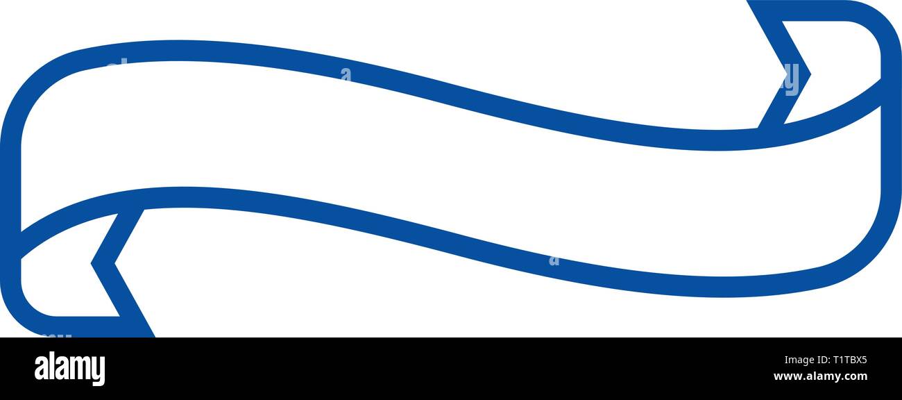 L'icône de la ligne du ruban d'Scrull concept. Scrull télévision ruban  vector symbole, signe, contours illustration Image Vectorielle Stock - Alamy