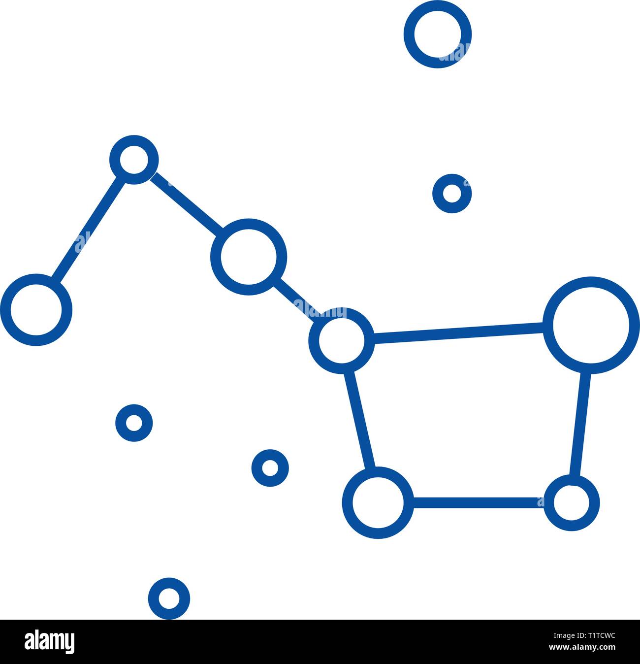 Stars,grande ourse, l'icône de la ligne du grand ours concept. Stars,grande ourse,télévision grand ours, symbole, signe, vecteur illustration contour. Illustration de Vecteur