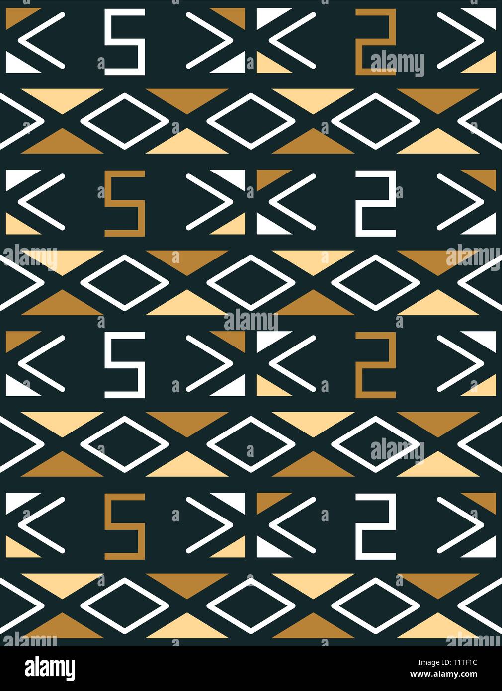 Modele Logique Geometrique De Style Africain Vector Ornament In Natural Couleurs Noir Brun Beige L Art Des Peuples D Afrique Imprimer Pour Les Image Vectorielle Stock Alamy