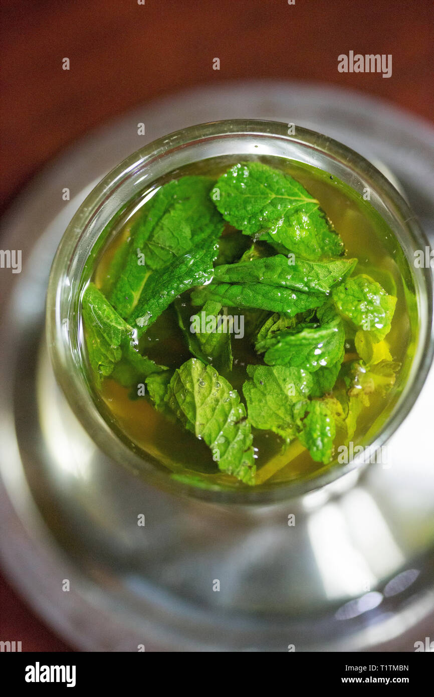 Thé à la menthe marocain Banque D'Images