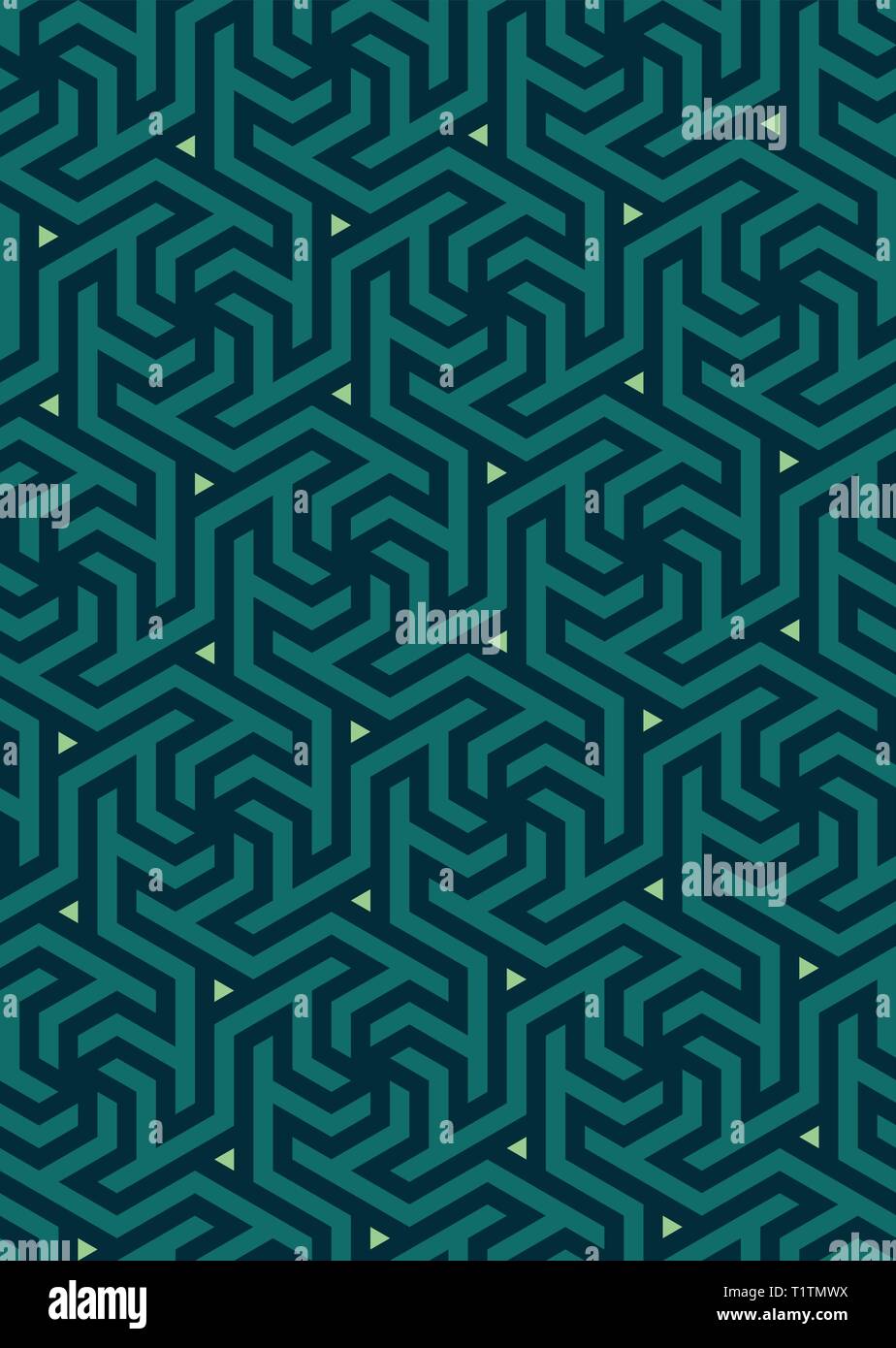 Motif géométrique du vecteur, construit sur une grille hexagonale. Ornement islamique géométrique. Ornement arabe multicolores. Le modèle de développement de l'Arabian Illustration de Vecteur