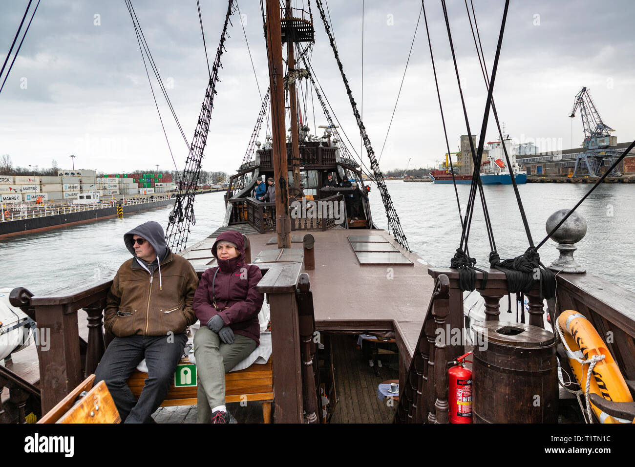Czarna Perla Galleon Tour voile, Gdansk, Pologne Banque D'Images