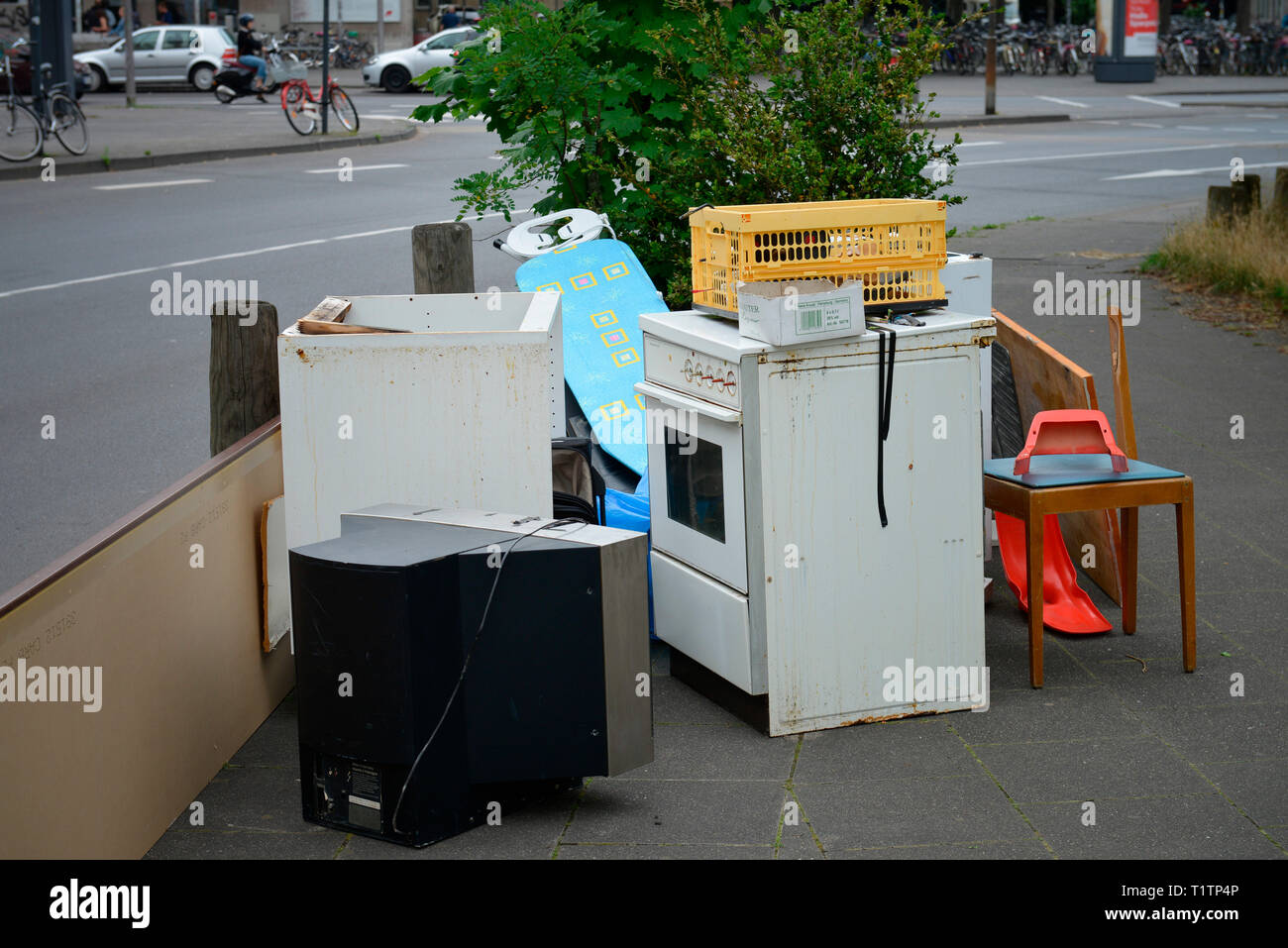 Sperrmuell Ludolf-Camphausen,-Strasse, Koeln, Nordrhein-Westfalen, Deutschland Banque D'Images