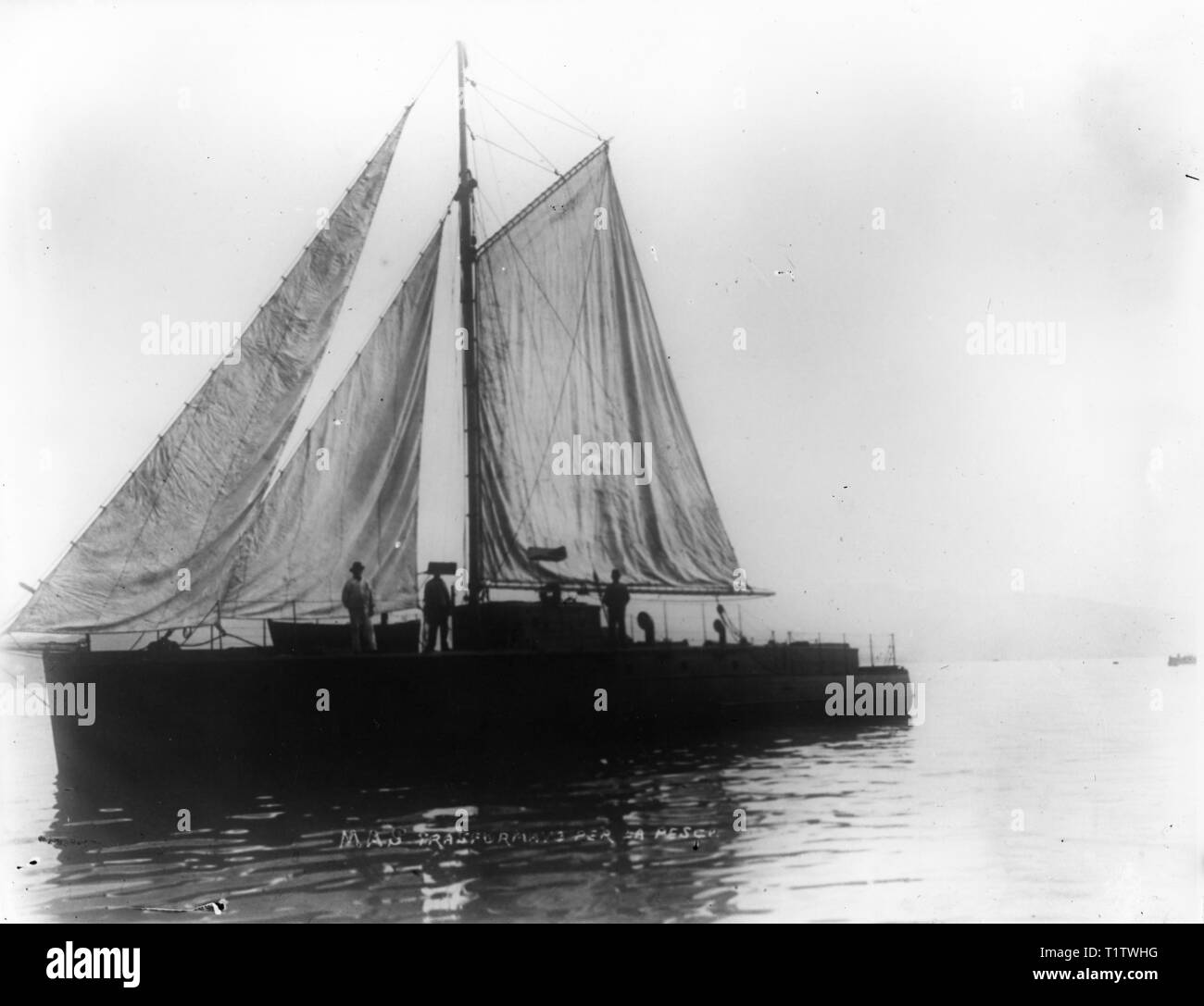 Dans peschereccio convertito MAS - MAS lance-torpilles utilisées pendant la première guerre mondiale, transformé en bateau de pêche Banque D'Images