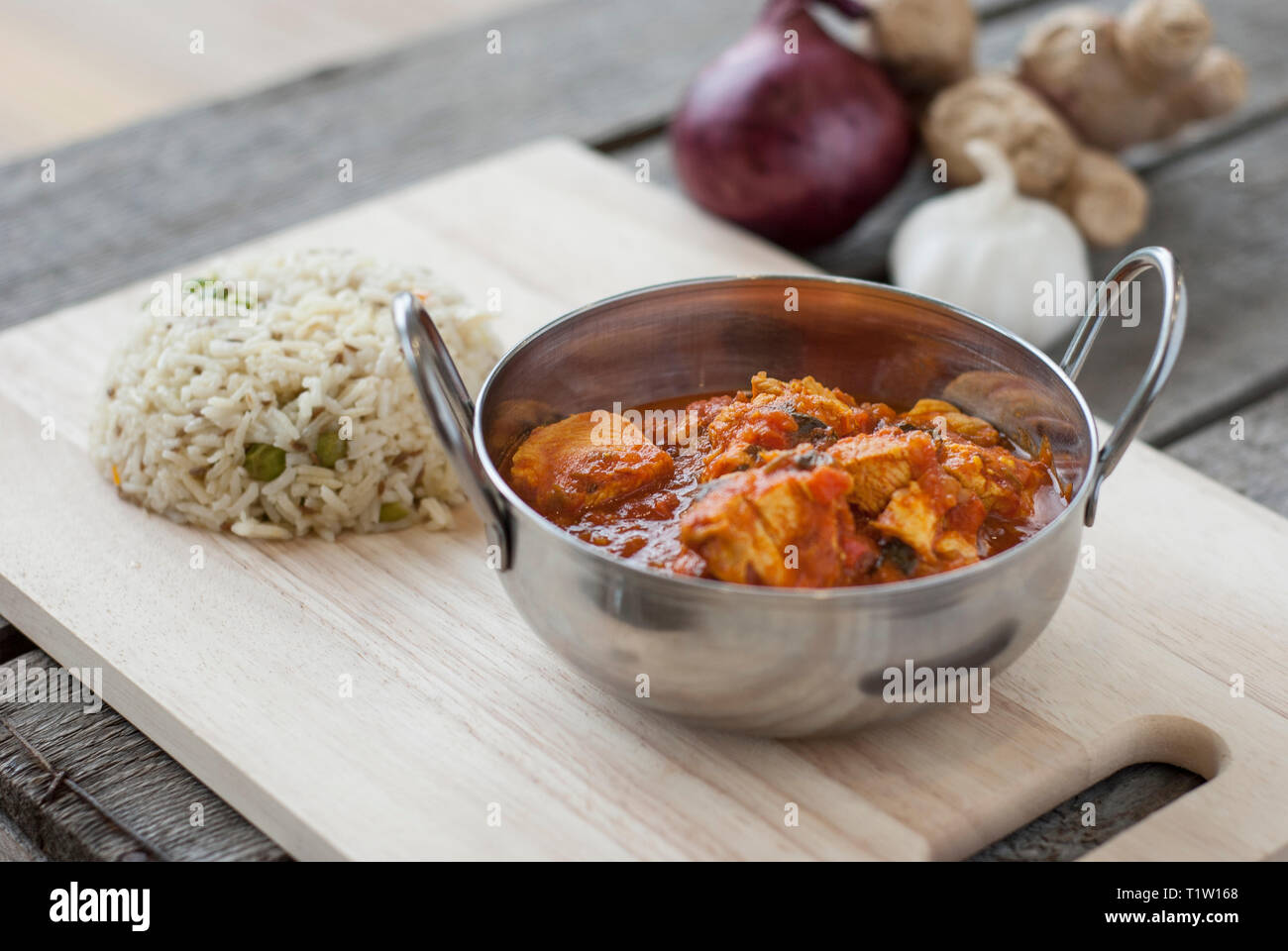 Recette curry de poulet Banque D'Images