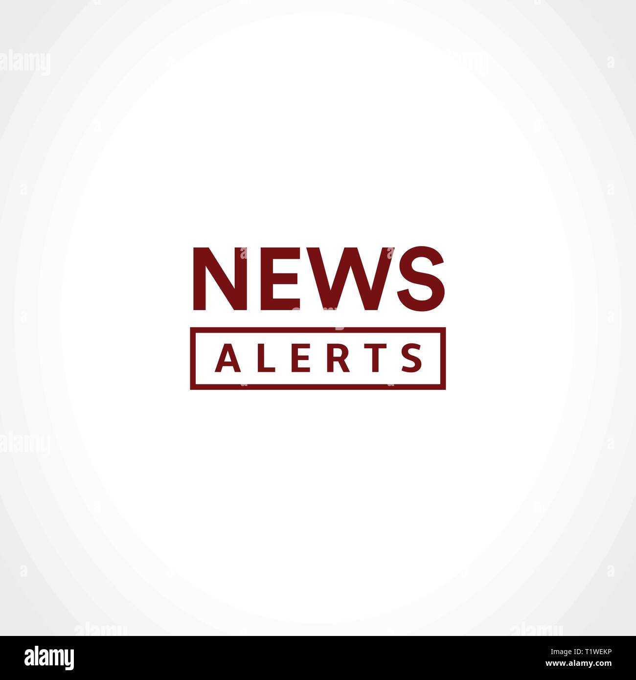 Nouvelles en texte simple, l'icône de style minimaliste. Breaking news logo, élément de design tv, rapport en ligne, l'icône du microphone, vector illustration. Illustration de Vecteur