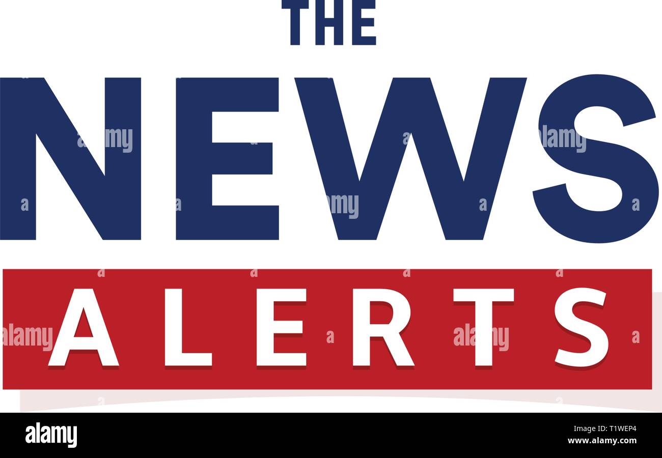 Nouvelles en texte simple modèle de page, style minimaliste. Breaking news logo, élément de design tv, rapport en ligne, l'icône du microphone, vector Illustration de Vecteur