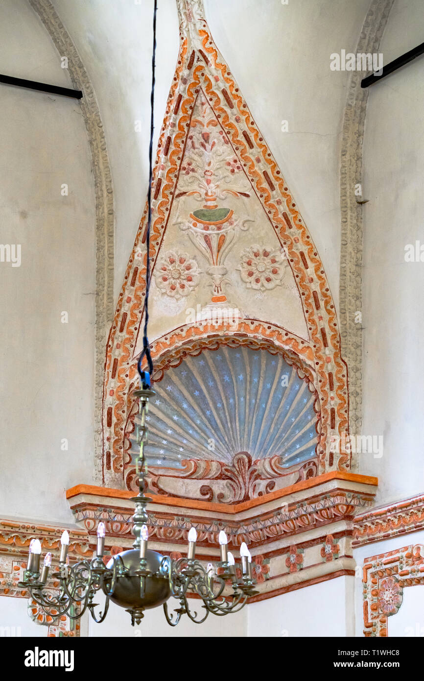 Détail de l'intérieur de la synagogue à Zamosc, Pologne. La synagogue a été construite entre 1610 et 1618 et a fonctionné jusqu'en 1939. Récemment restauré dans le Banque D'Images