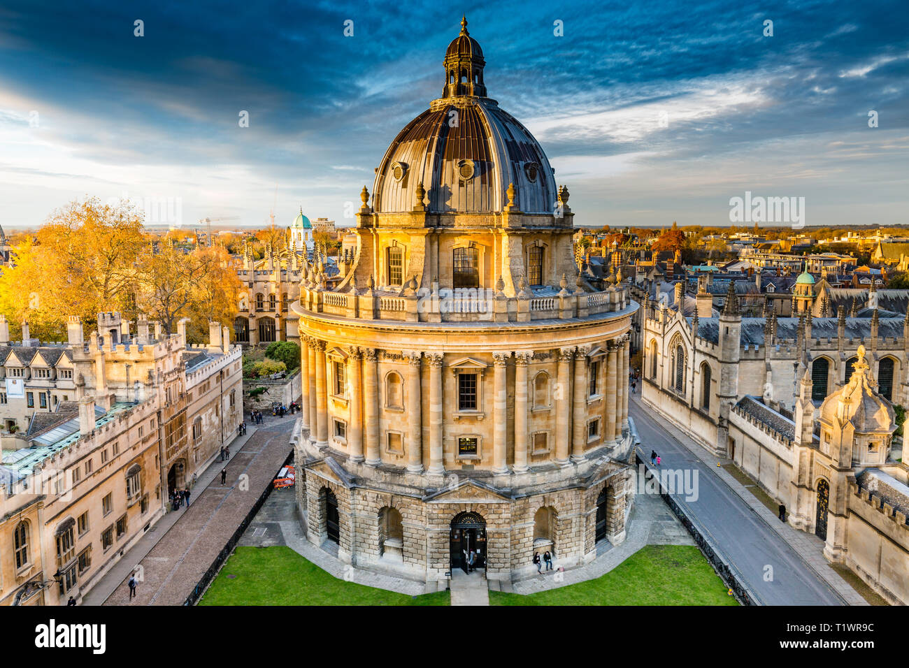 Vue aérienne d'Oxford avec Radcliffe Camera Banque D'Images