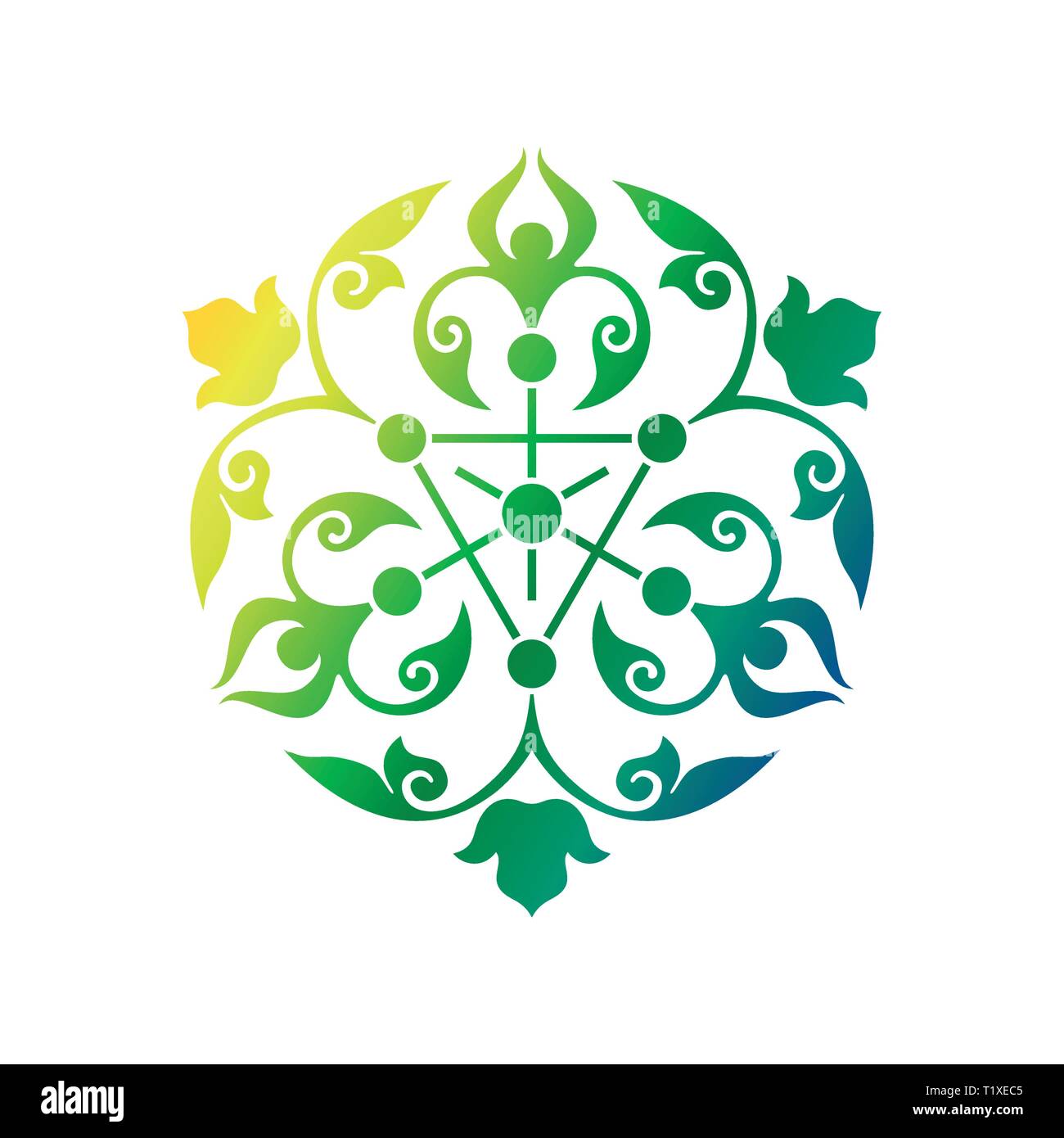 Ornement oriental arabe, motif floral pattern, arabesque, ornement arabe Illustration de Vecteur