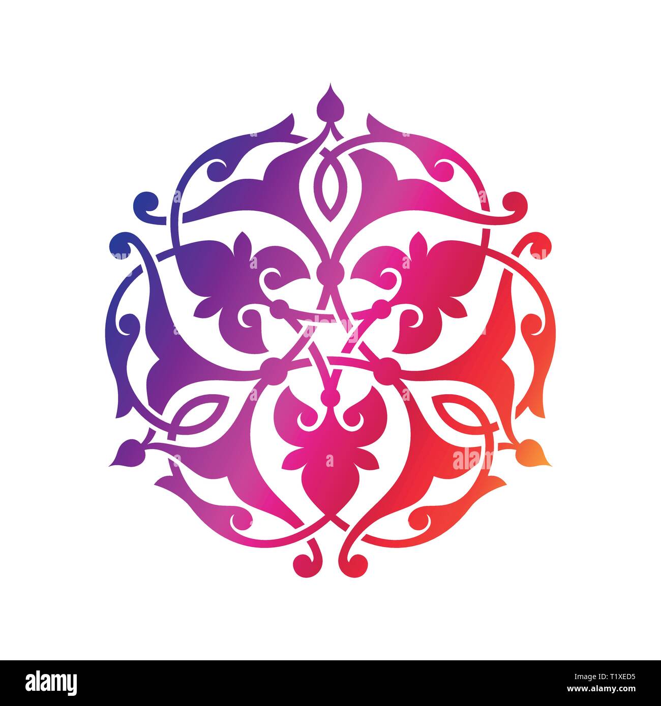 Ornement oriental arabe, motif floral pattern, arabesque, ornement arabe Illustration de Vecteur