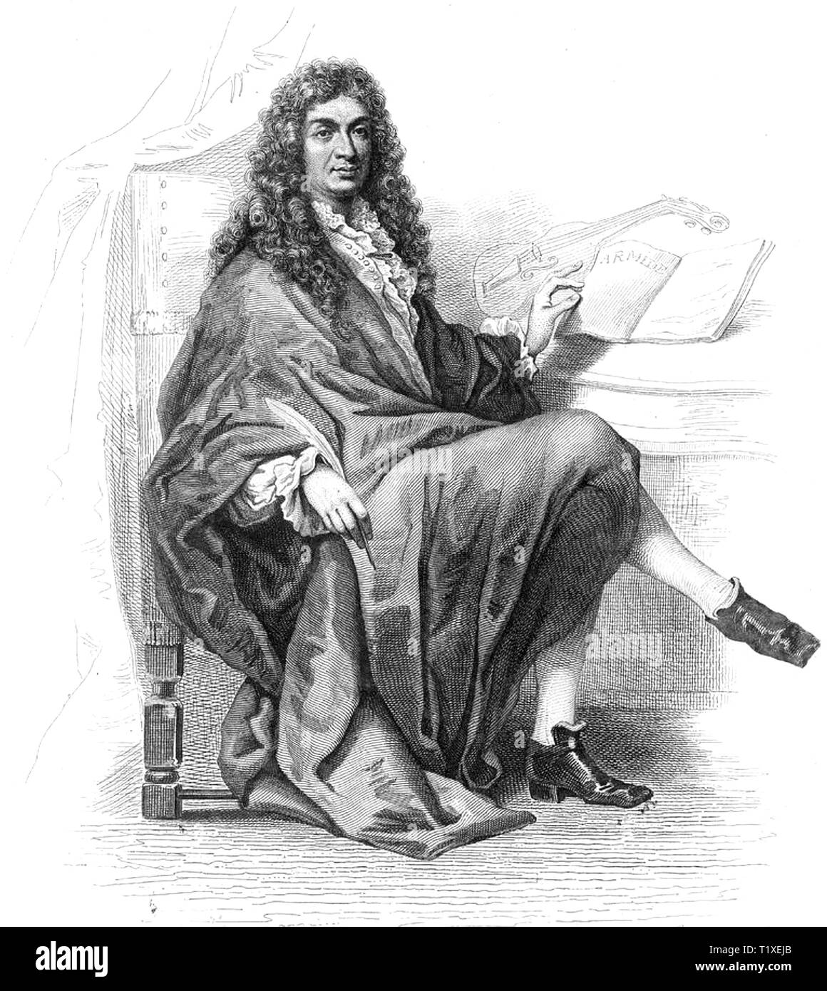 JEAN-BAPTISTE Lully (1632-1687) compositeur français d'origine italienne Banque D'Images