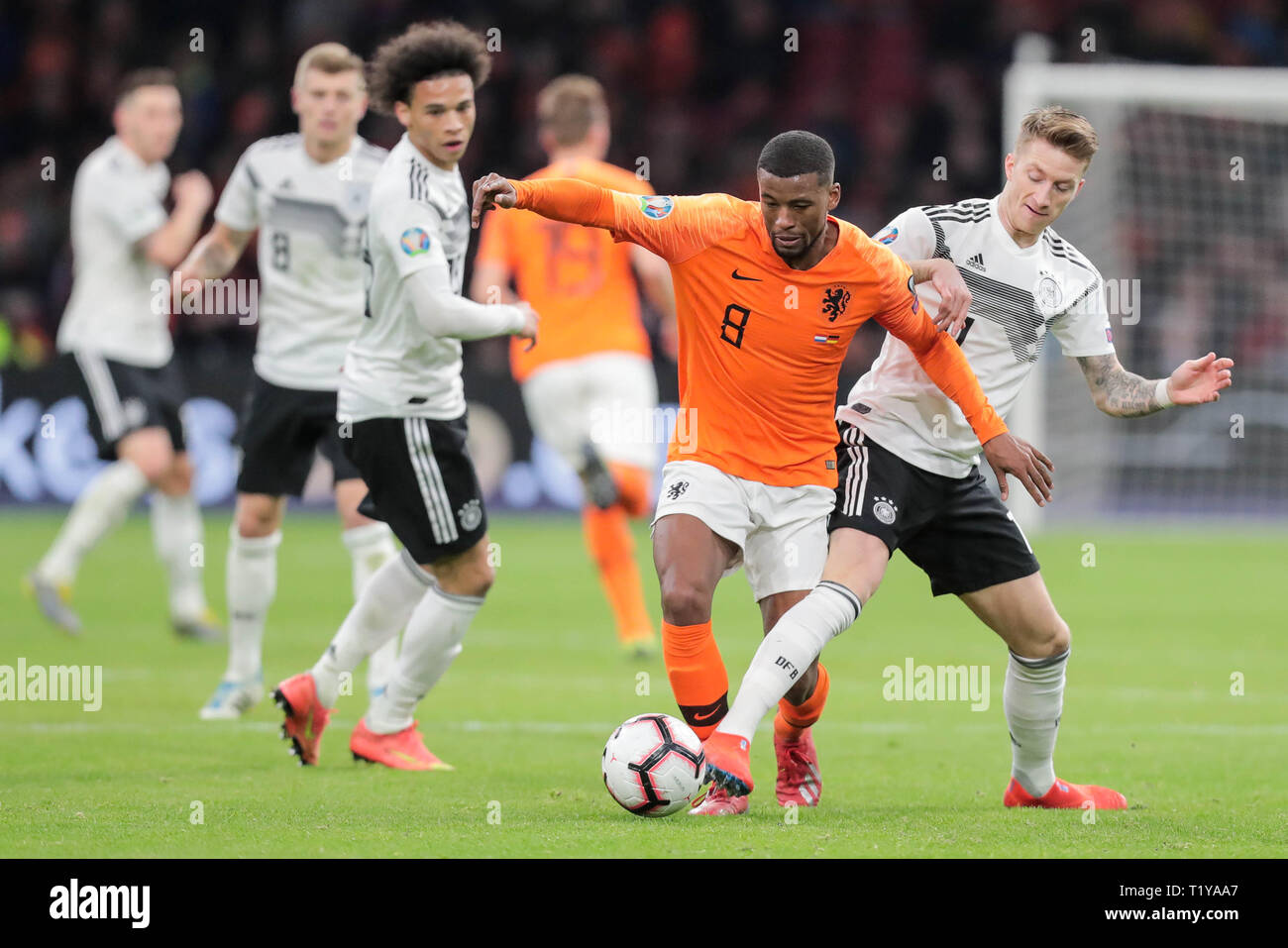 AMSTERDAM, Football, 24-03-2019, qualification de l'Euro, Johan Cruyff stade Arena. Banque D'Images