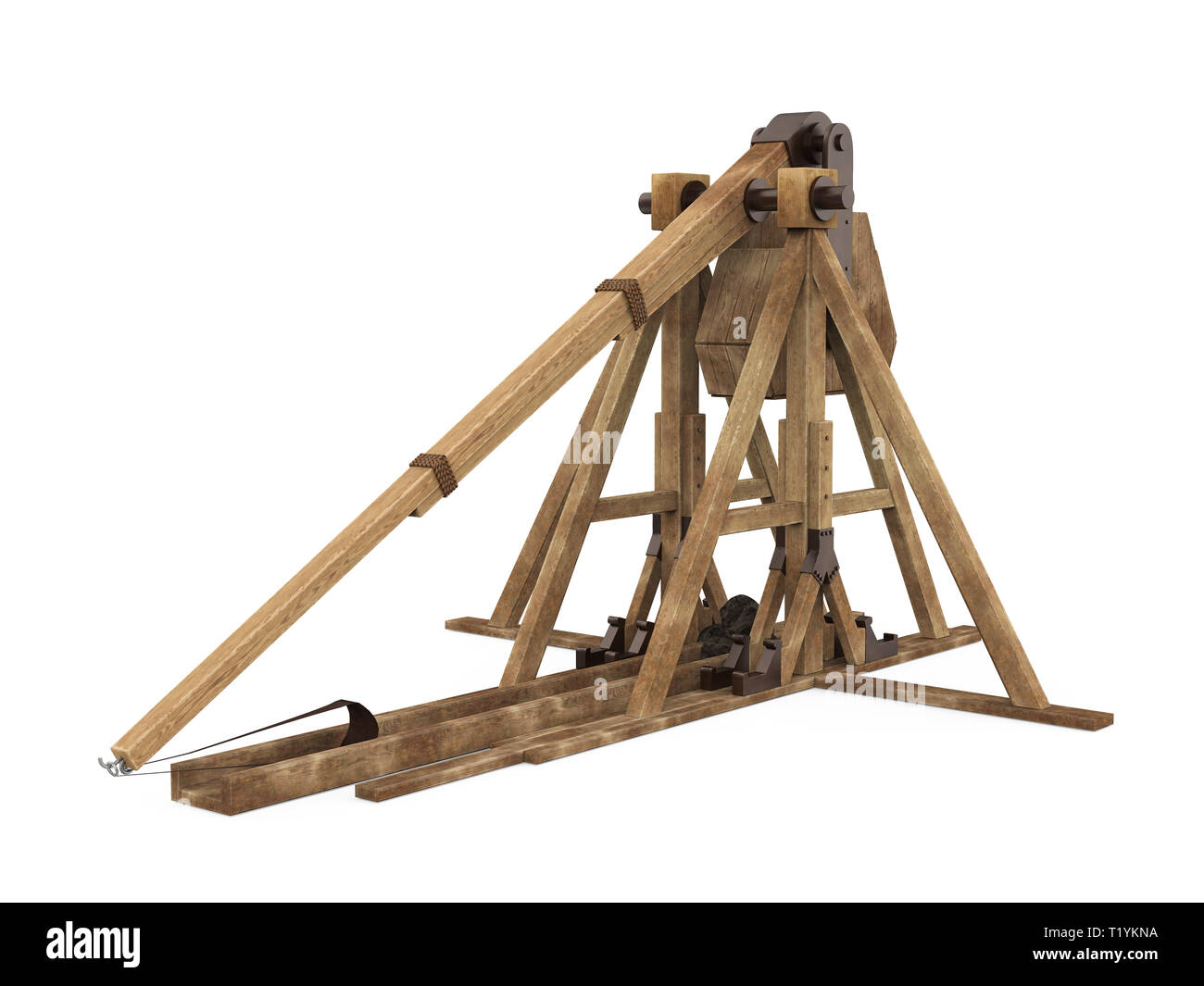 Trebuchet Siège isolé Banque D'Images