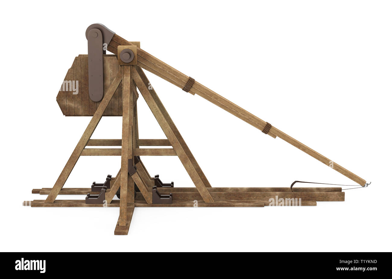 Trebuchet Siège isolé Banque D'Images