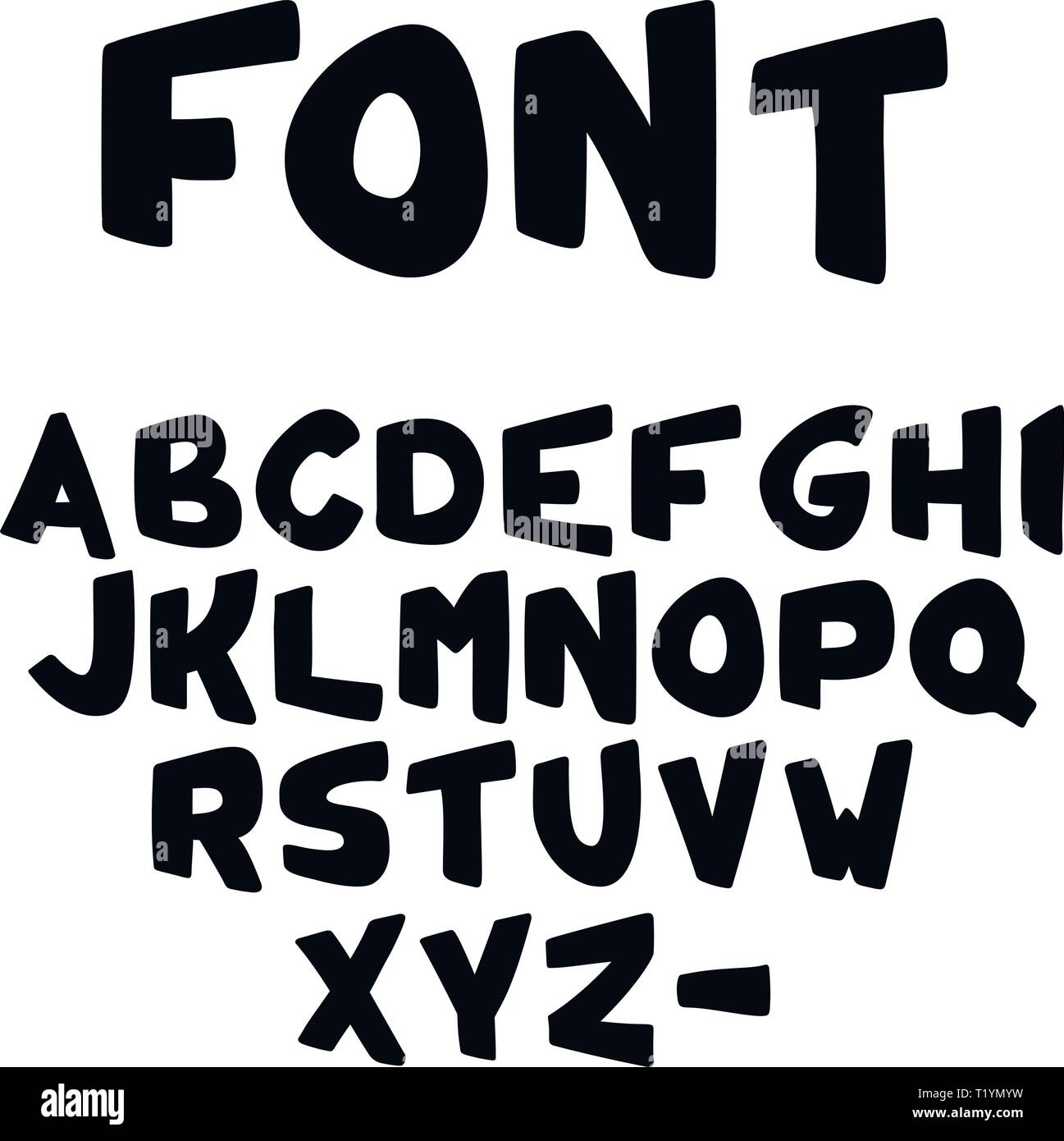 Bold font Banque d'images vectorielles - Alamy