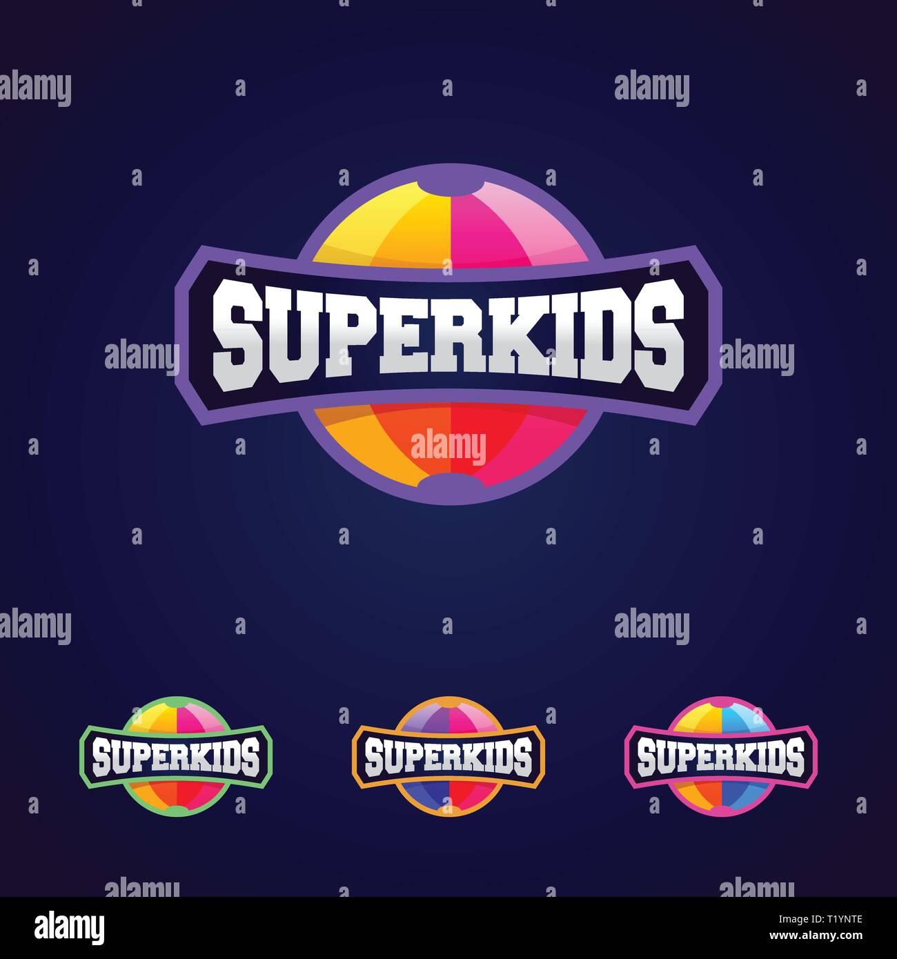 Super Kids Super Héros Pleine Puissance Typographie T - 