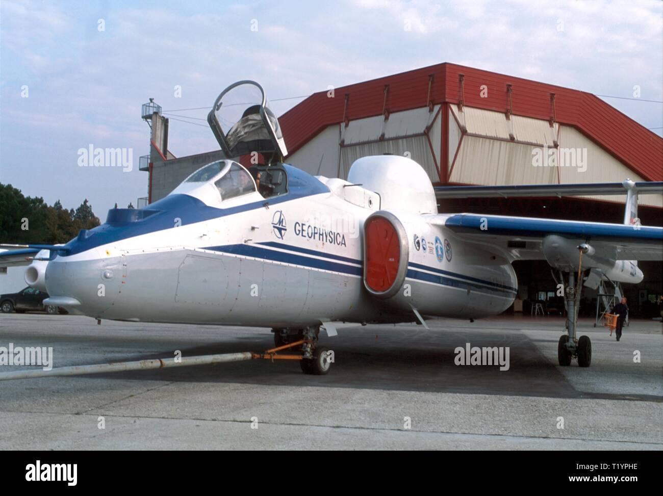 Miassichtchev M-55, l'ancien militaire soviétique à partir de 1992, l'avion espion employé par le Consortium européen scientifique pour des recherches sur l'atmosphère Geophysica ozone stratosphérique, stratosphère-troposphère l'interaction et ses répercussions sur le réchauffement climatique Banque D'Images