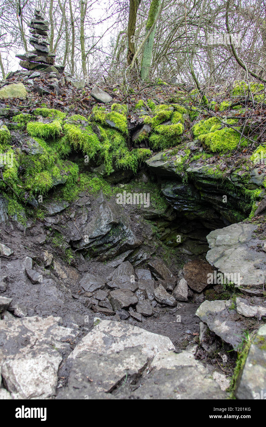 Vrch Boreč geologickým ventaroly s jevem - České středohoří, CHKO, Severní Čechy, Česká republika / Borec mount, Bohême centrale Highlands, l'arrière-boutique du Nord Banque D'Images
