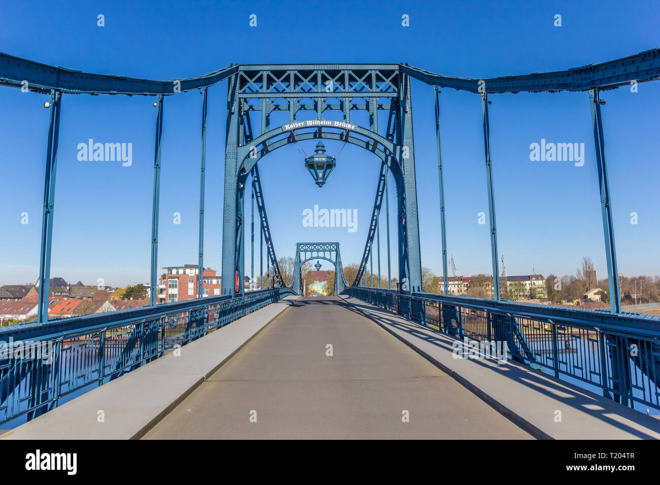 Pont de l'empereur Guillaume historique à Wilhelmshaven, Allemagne Banque D'Images