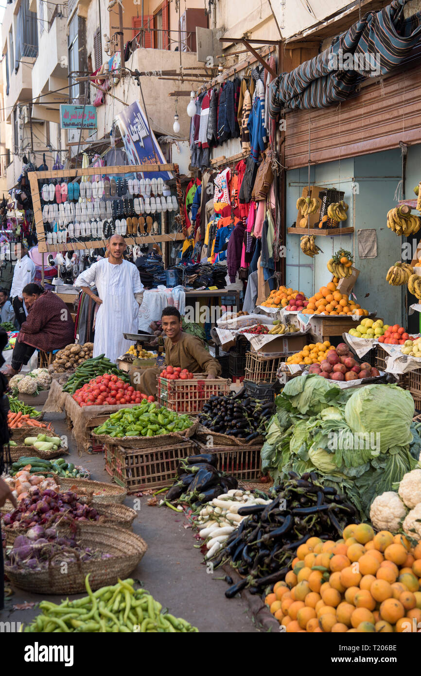 Egypte, Louxor, Souk de GI Banque D'Images
