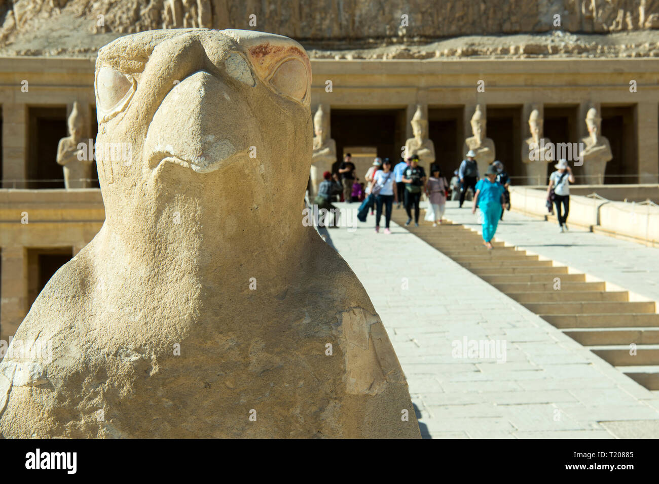 Egypte, Louxor, Theben-West, Totentempel der Hatschepsut im Talkessel von Deir el-Bahari Banque D'Images