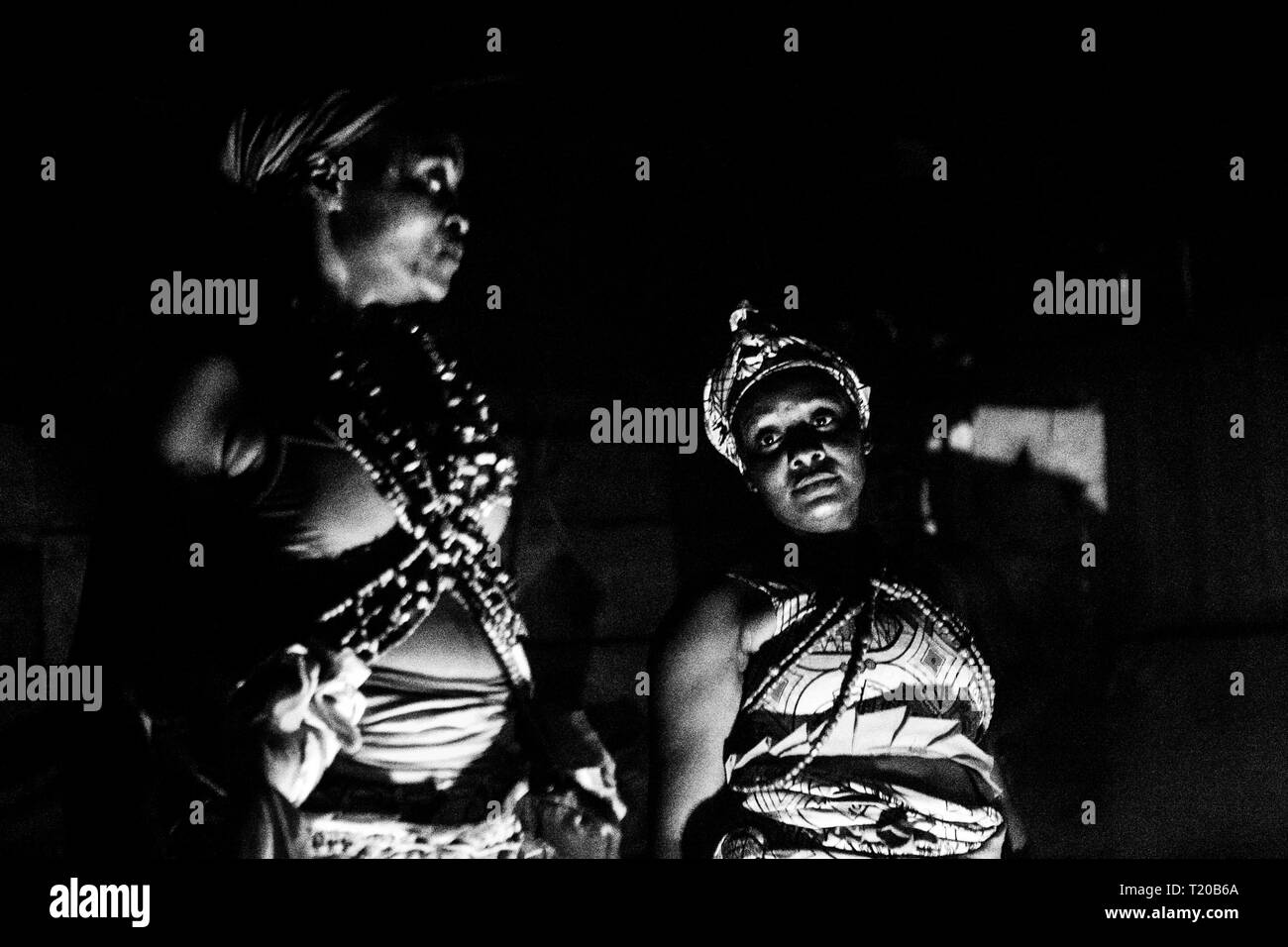 Cérémonie rituelle, Gabon, Afrique du Sud Banque D'Images