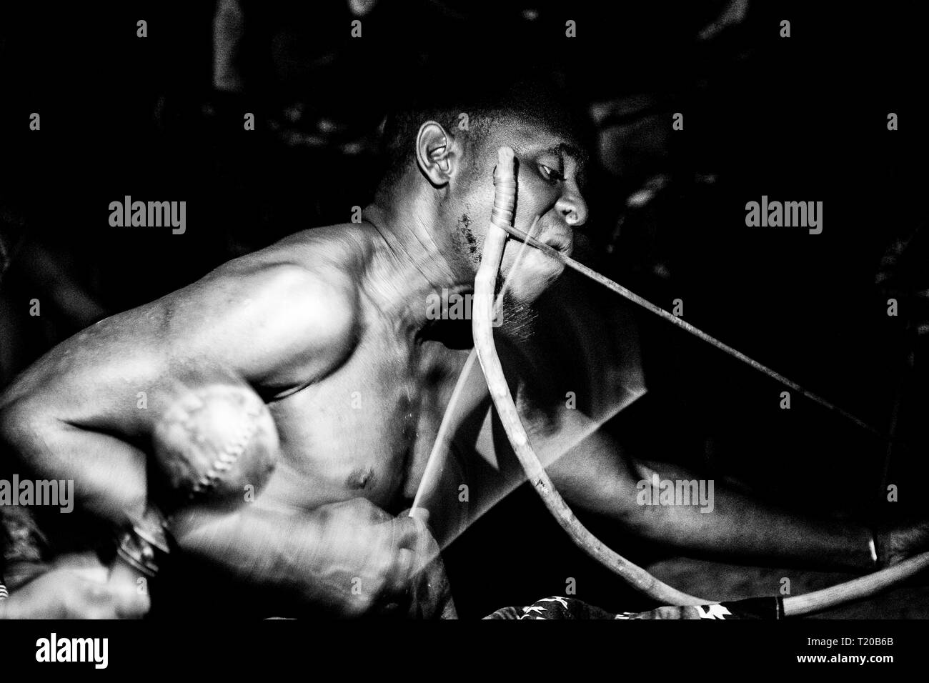 Cérémonie rituelle, Gabon, Afrique du Sud Banque D'Images