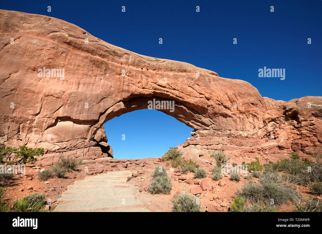 L'Arch, Arches National Park, Utah, l'Amérique. Banque D'Images