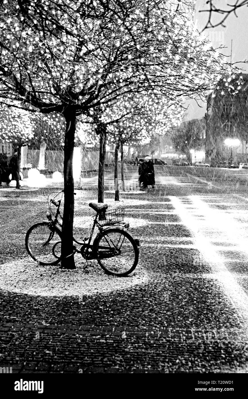 La neige à Berlin Banque D'Images