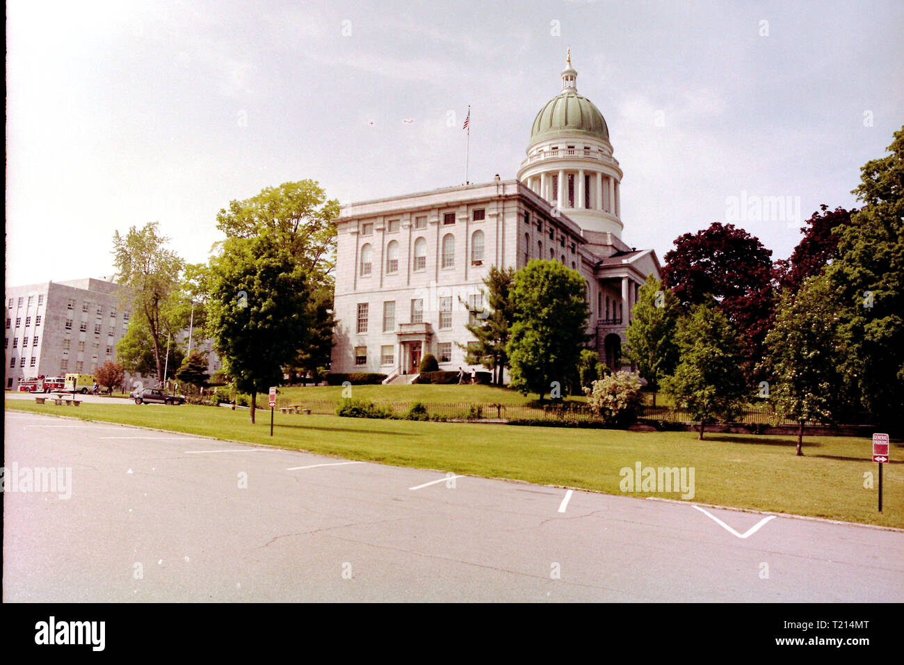 La capitale de l'État du Maine Construction à Augusta Banque D'Images