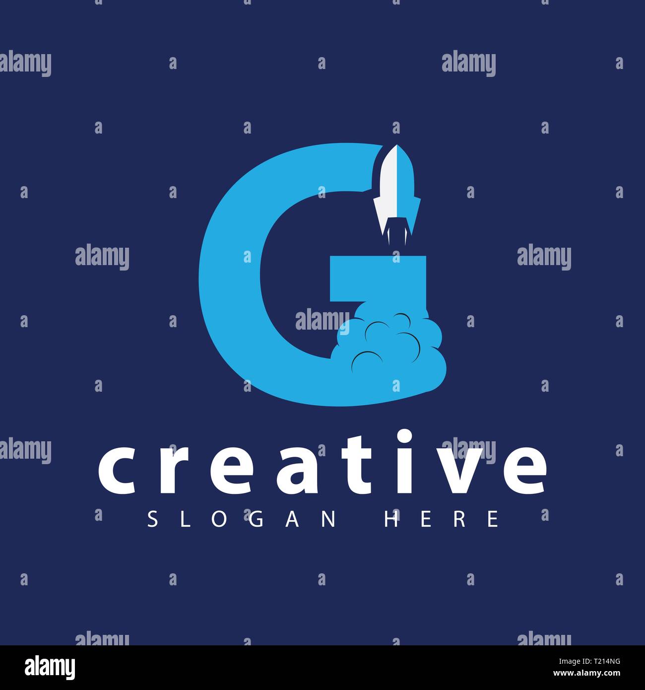 Lettre G logo modèle vecteur icône Rocket Illustration de Vecteur