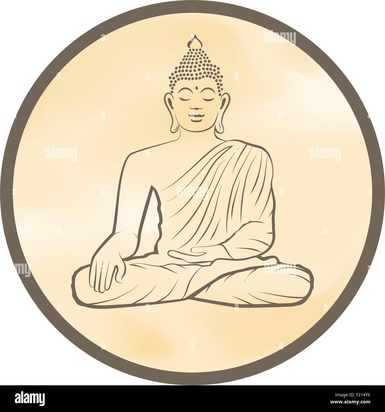 Bouddha d'or Illustration de Vecteur