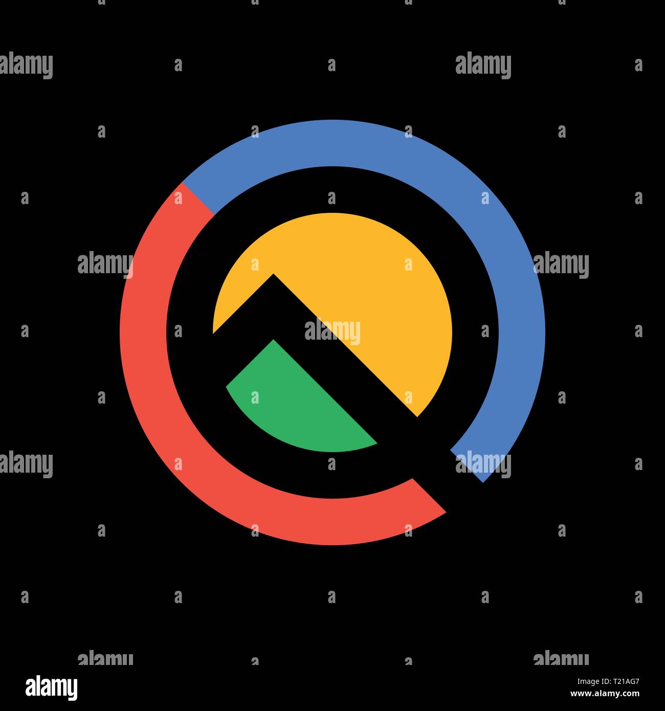 Lettre Q icône logo design elements. Couleur du dégradé. EPS 10 Illustration de Vecteur