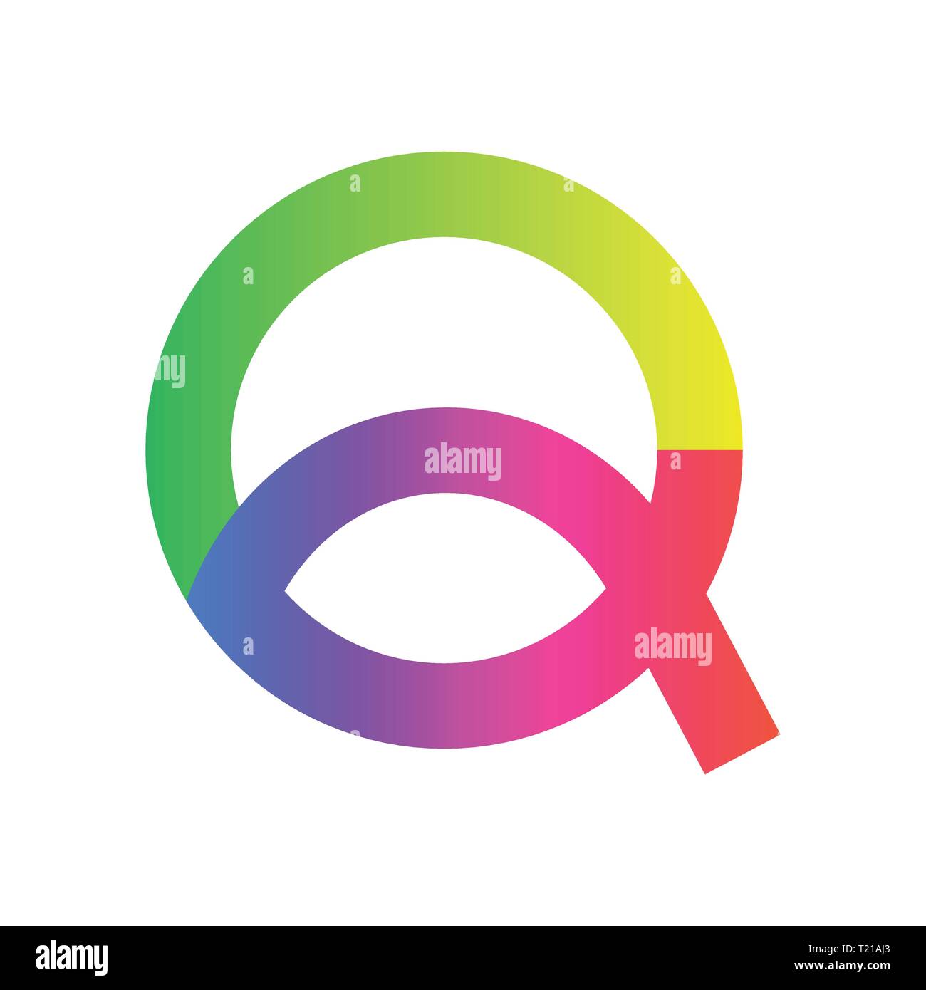 Lettre Q icône logo design elements. Couleur du dégradé. EPS 10 Illustration de Vecteur