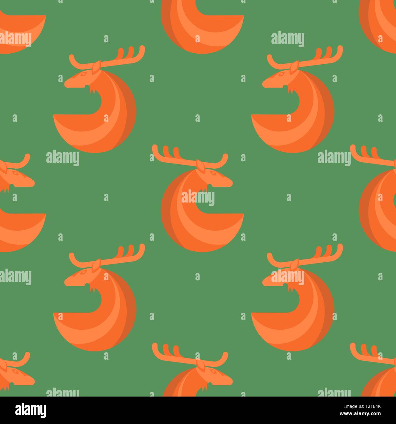 Red Deer stylisée motif transparent Illustration de Vecteur