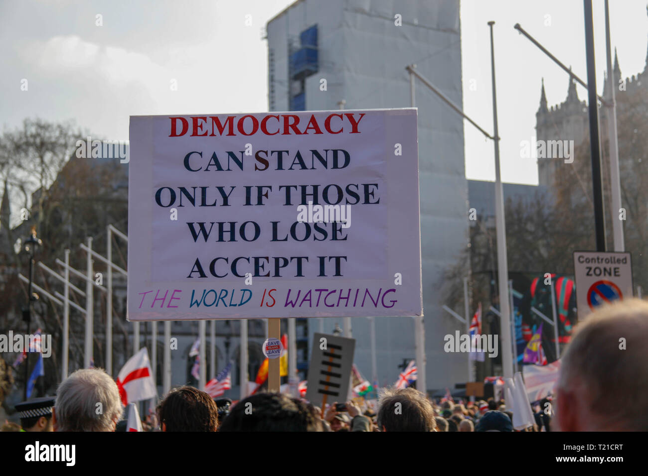Londres, Royaume-Uni. 29 Mar 2019. Inscrivez-vous à la journée de protestation Brexit Crédit : Alex Cavendish/Alamy Live News Banque D'Images