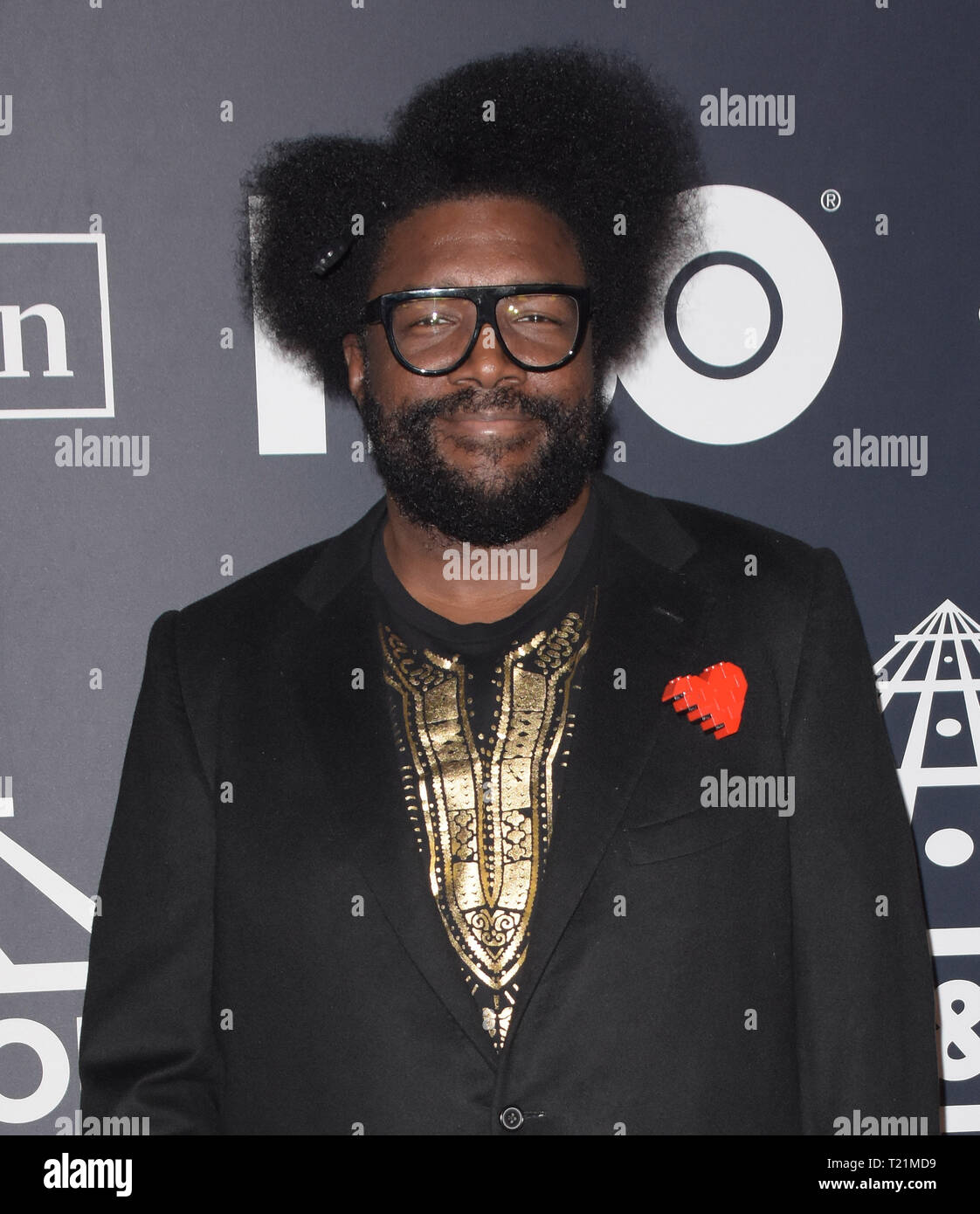 NEW YORK, NEW YORK - 29 mars 2019 : Questlove assiste au Rock & Roll Hall of Fame de la cérémonie au Barclays Center le 29 mars 2019 dans la ville de New York. Photo : imageSPACE/MediaPunch Banque D'Images