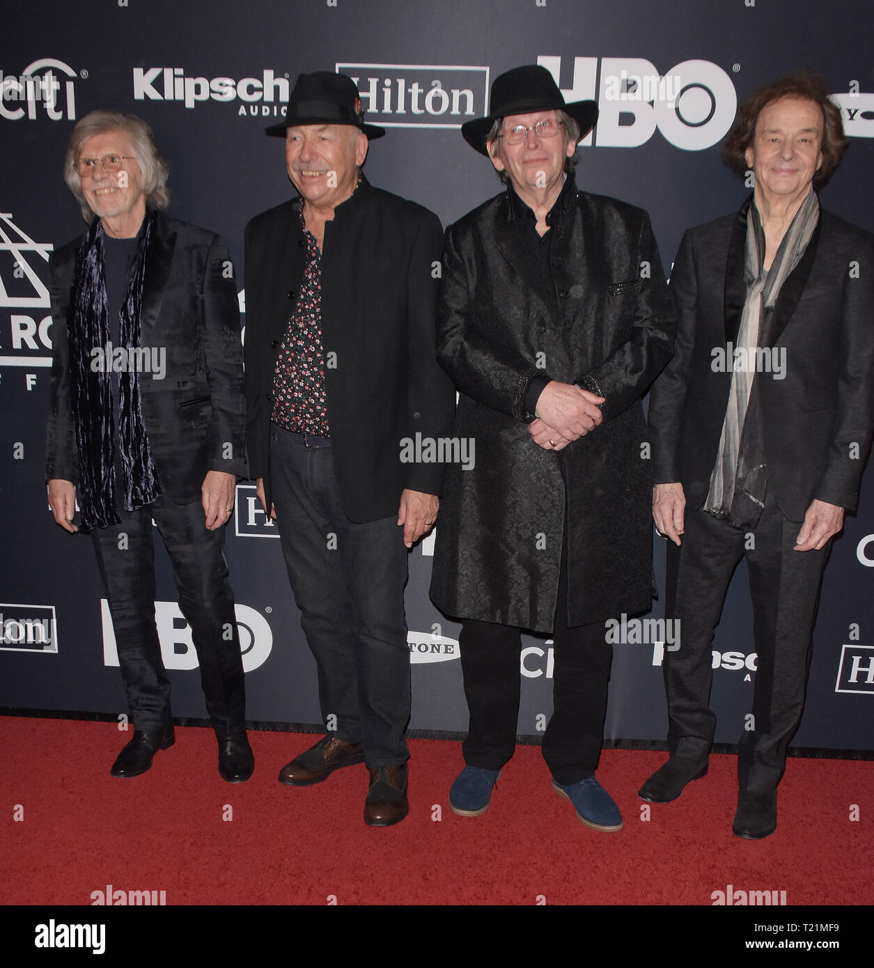 NEW YORK, NEW YORK - Le 29 mars : Les Zombies assister à la 2019 Rock & Roll Hall of Fame de la cérémonie au Barclays Center le 29 mars 2019 dans la ville de New York. Photo : imageSPACE/MediaPunch Banque D'Images