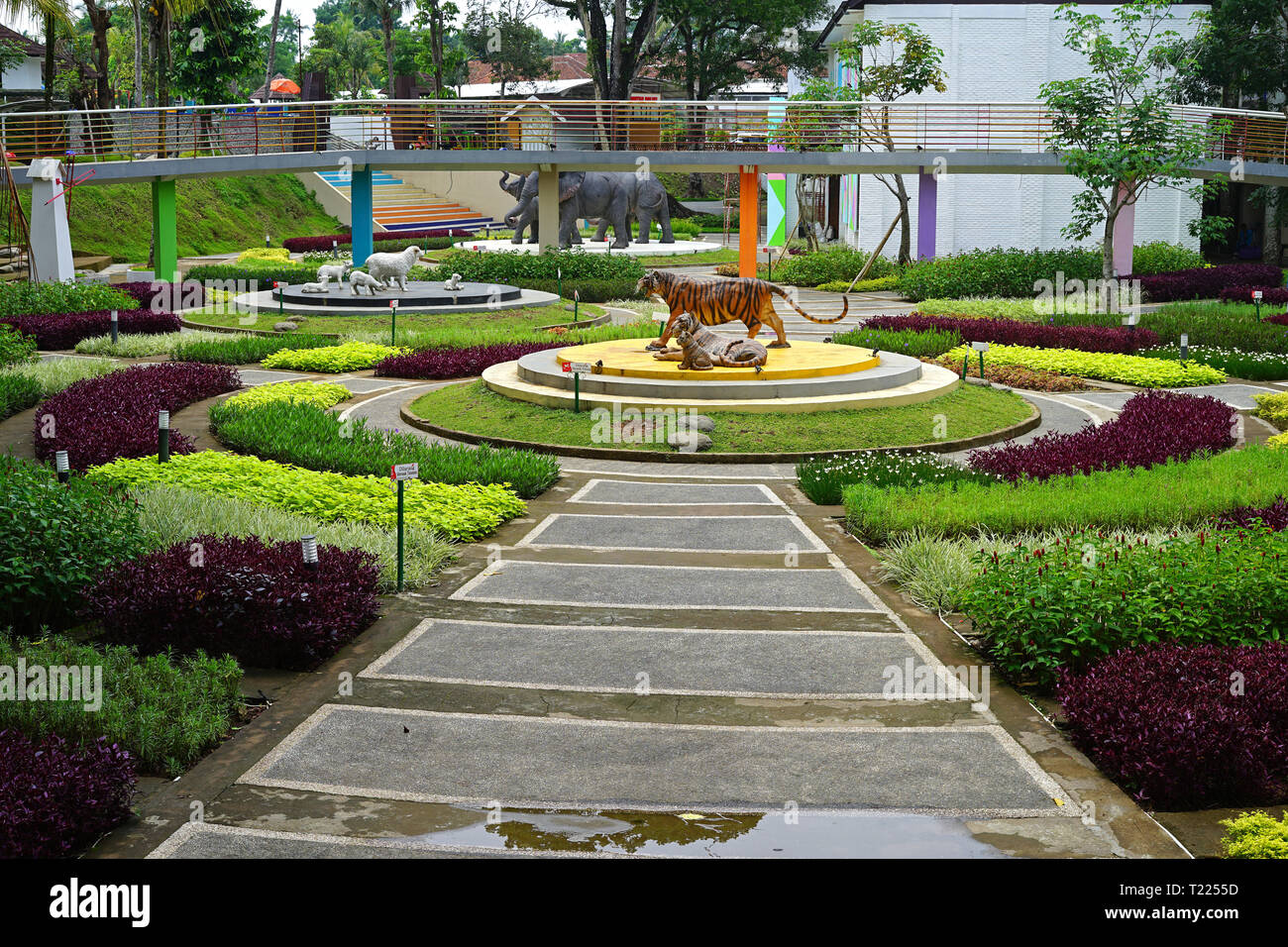 Karang Resik, Parc Jardin Tasikmalaya, Java ouest, Indonésie Banque D'Images
