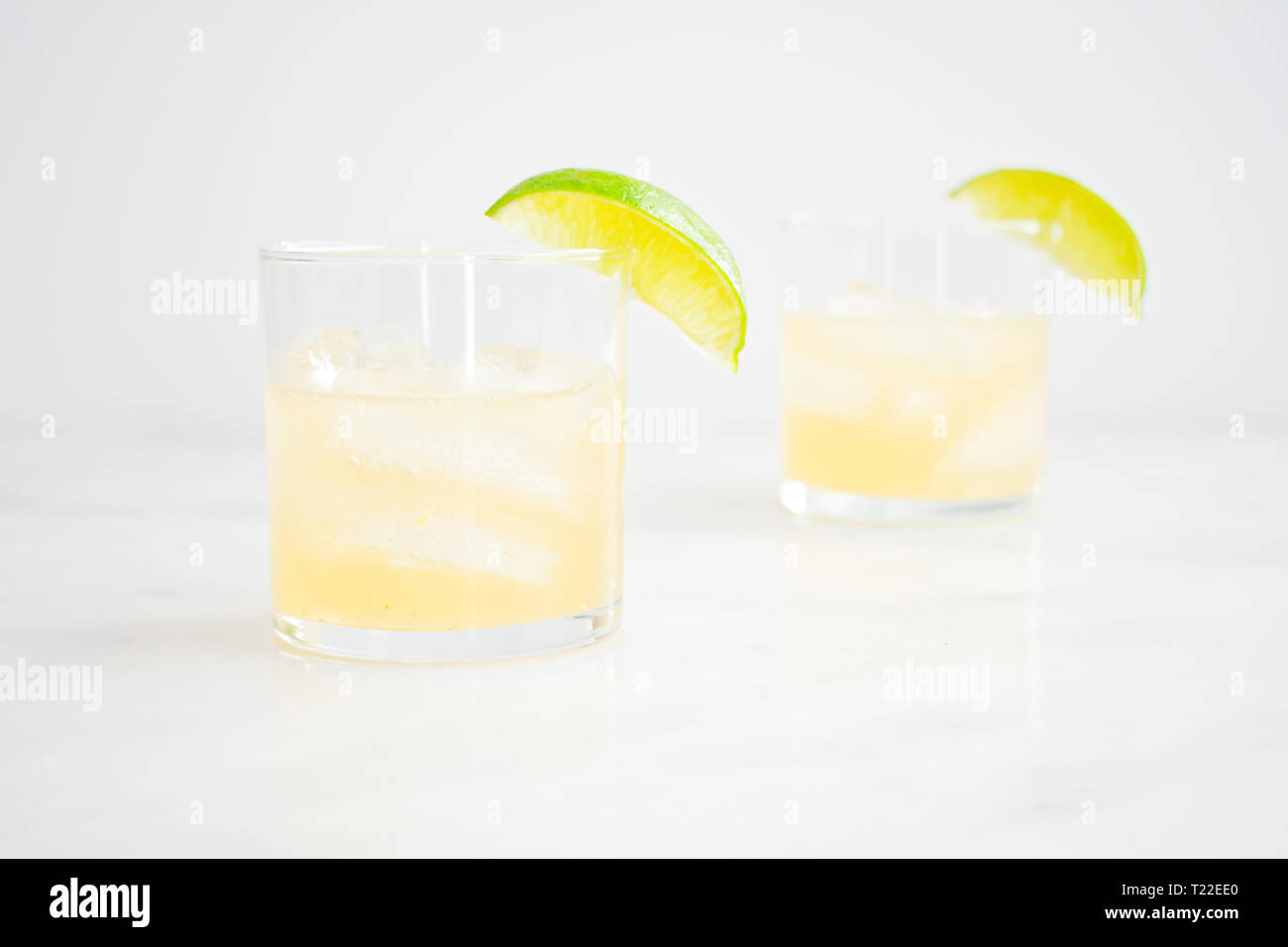Cocktails Gingembre et Lime Banque D'Images