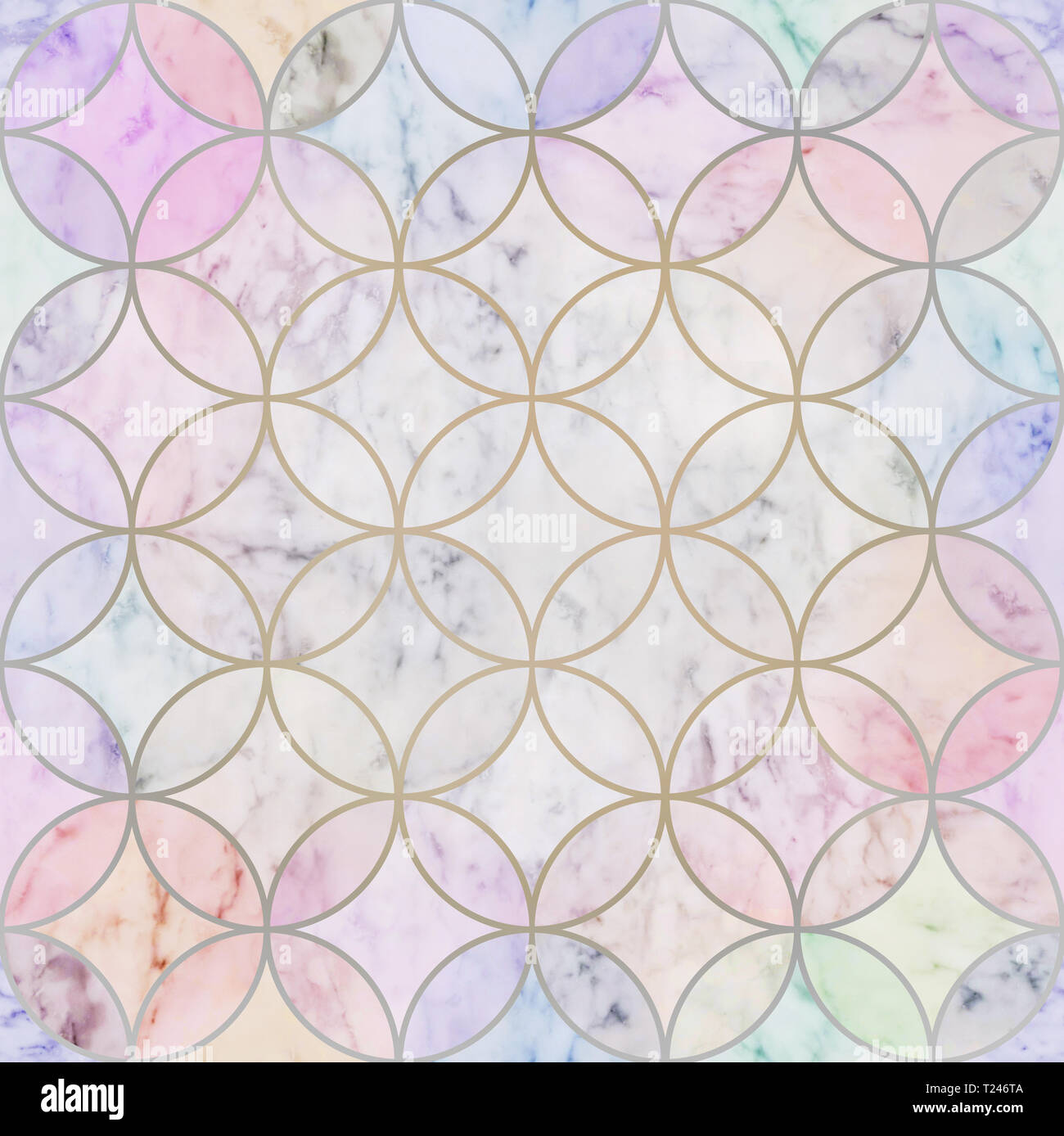 Les cercles de luxe transparente texture texture papier peint Motif, couleurs Banque D'Images