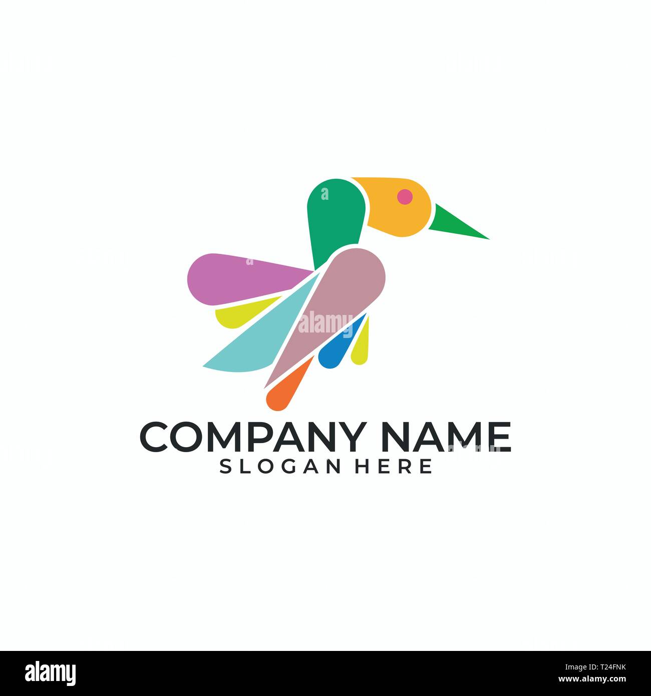 Couleur d'oiseaux Concept illustration vector modèle. Convient pour l'industrie créative, multimédia, animation, formation, boutique, et tous les b Illustration de Vecteur