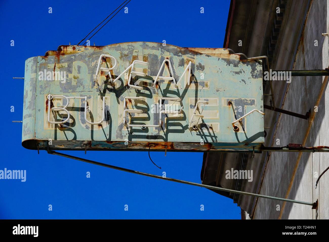 Point de vue, dans la petite ville de Miami, Arizona. Banque D'Images