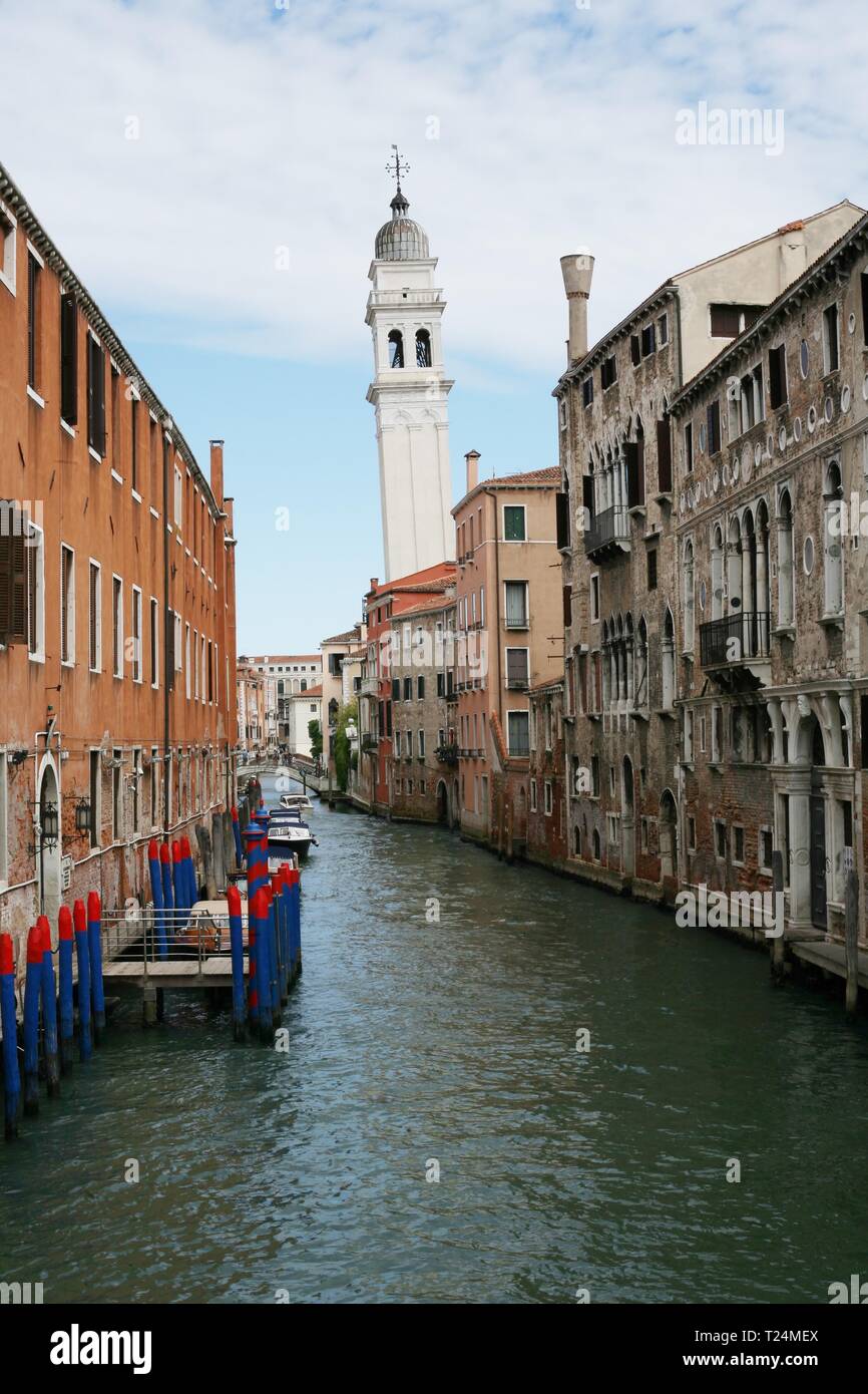 La belle ville de Venise, et la capitale de l'Italie du nord, région de la Vénétie. Banque D'Images