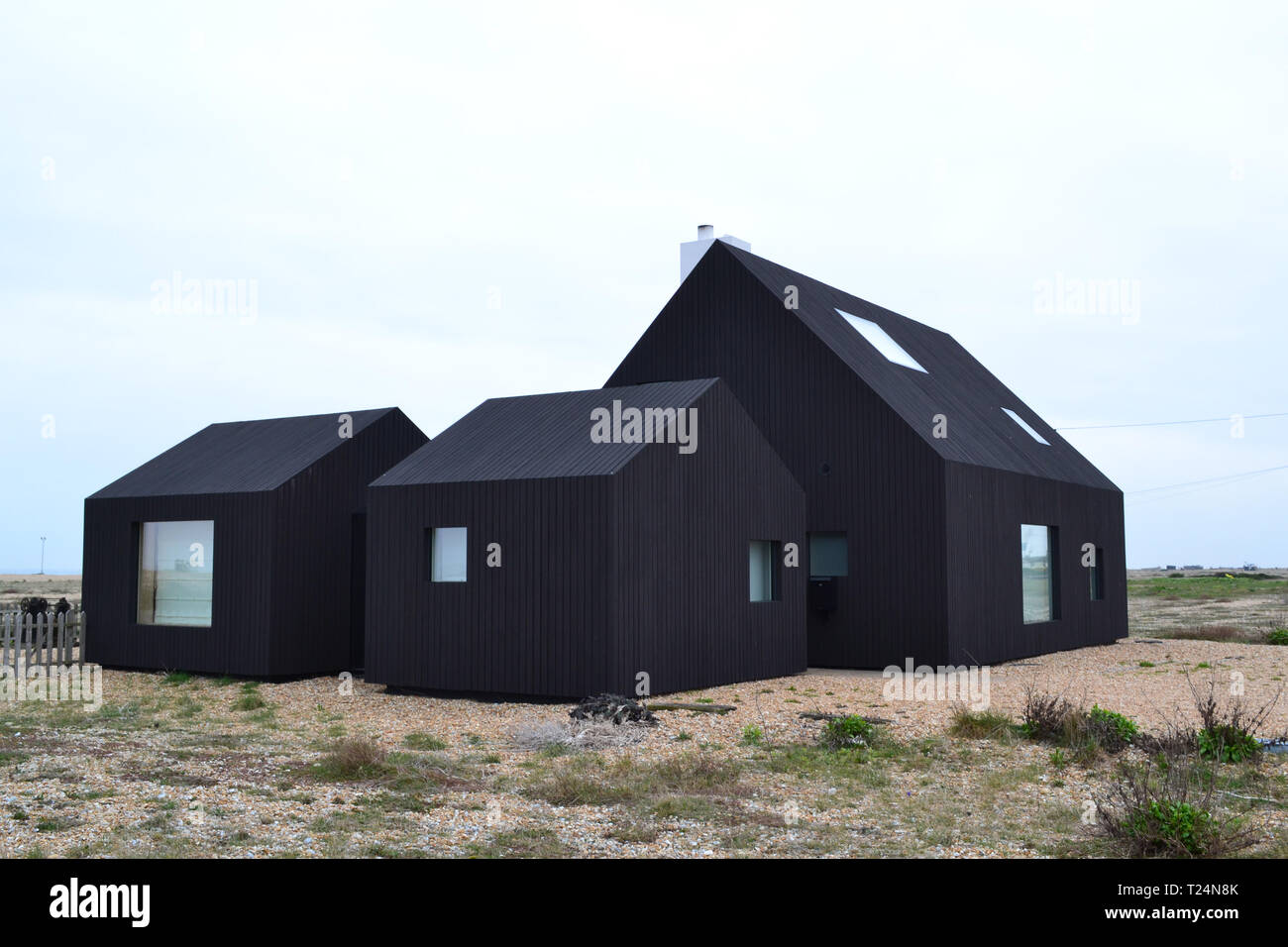 Rodic Davidson emblématiques de l'architecte de la famille TVA Nord accueil à Greatstone près de la réserve naturelle de dormeur. Une présence puissante et pratique pour la pub Banque D'Images
