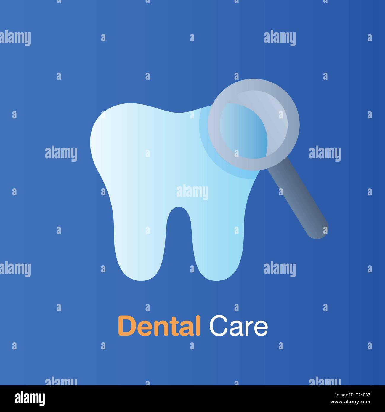 Concept de soins dentaires. Dent d'une bonne hygiène, la prévention, l'examen et des soins dentaires. Vector illustration. Illustration de Vecteur