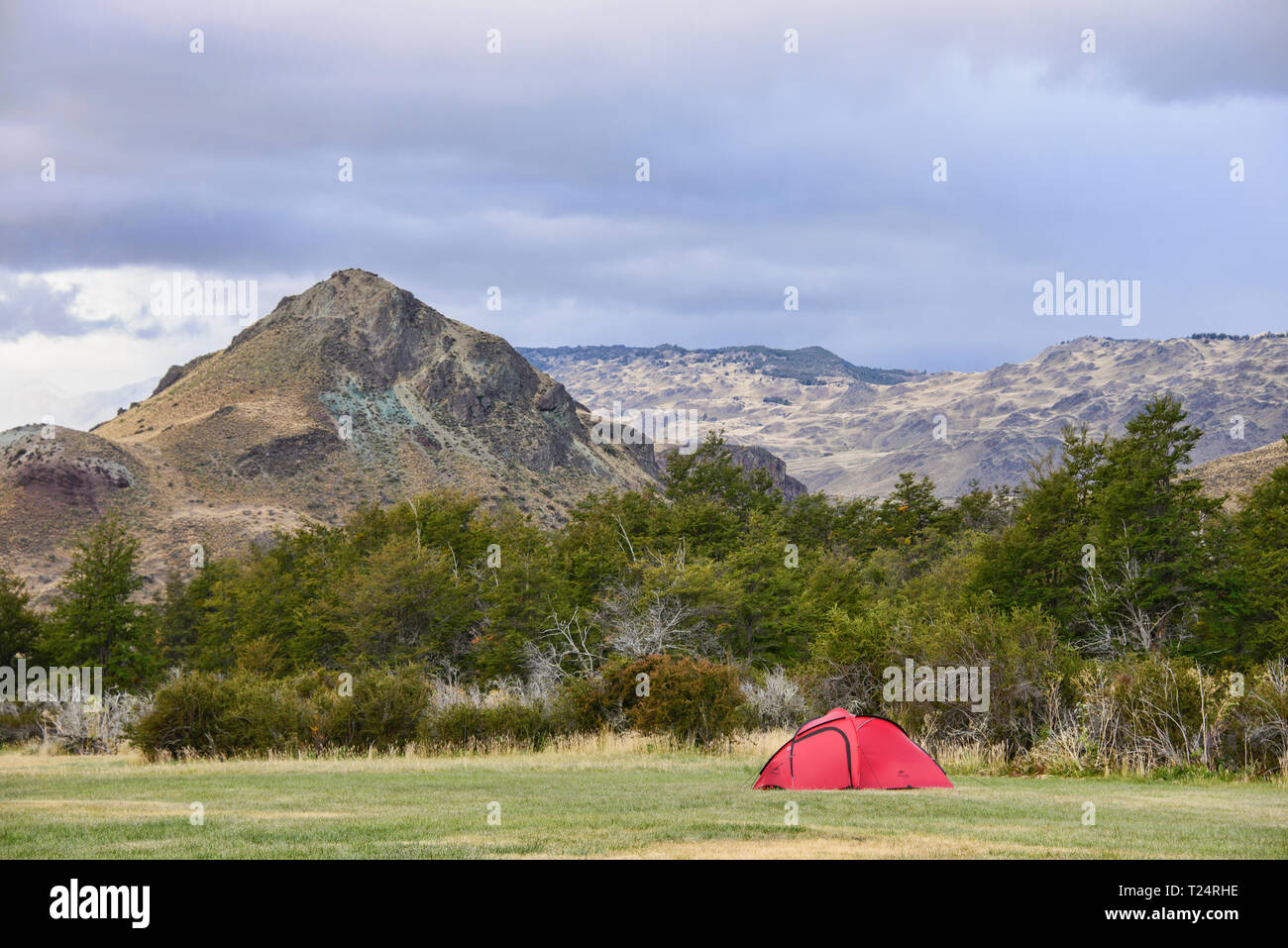 Westwinds camping dans un beau parc national, d'Aysen Patagonie Patagonie, au Chili Banque D'Images